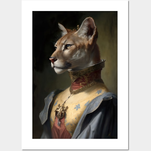 Cougar Countess Calssic Portrait Wall Art by YeCurisoityShoppe